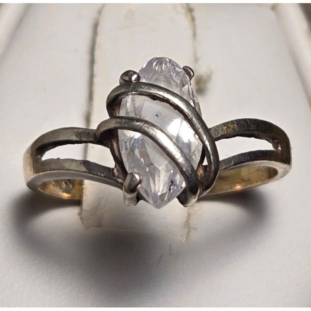 Wrapped vintage sterling silver ring sz 7.5